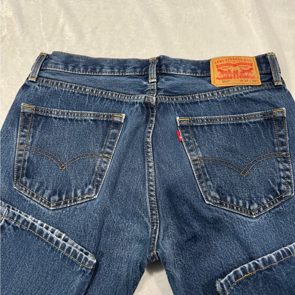 Levi's 505 Classic Blue Straight Jeans Timeless Design 34-30 - Picture 8 of 10